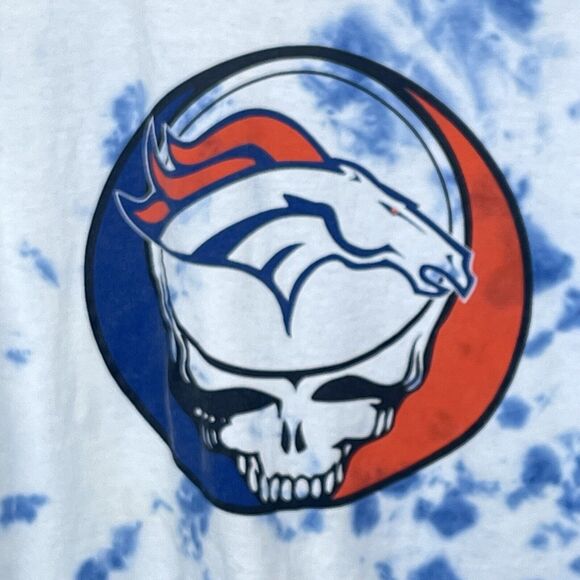 Vintage Shirt Adult Extra Large 90s Grateful Dad Denver Broncos Tie Dye Retro - Picture 3 of 11